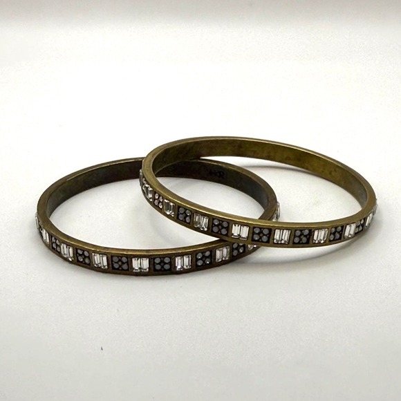 K&R Jewelry - Set of 2 Silpada K&R Modern Maven Brass Bracelets – Designer Statement Jewelry